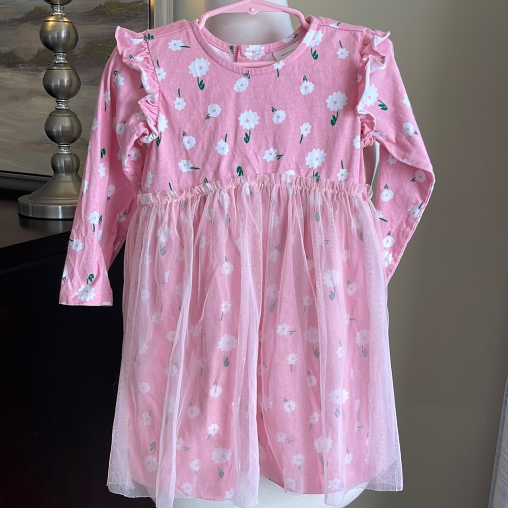 Hanna Andersson 3T (90) pink floral ruffled crinoline